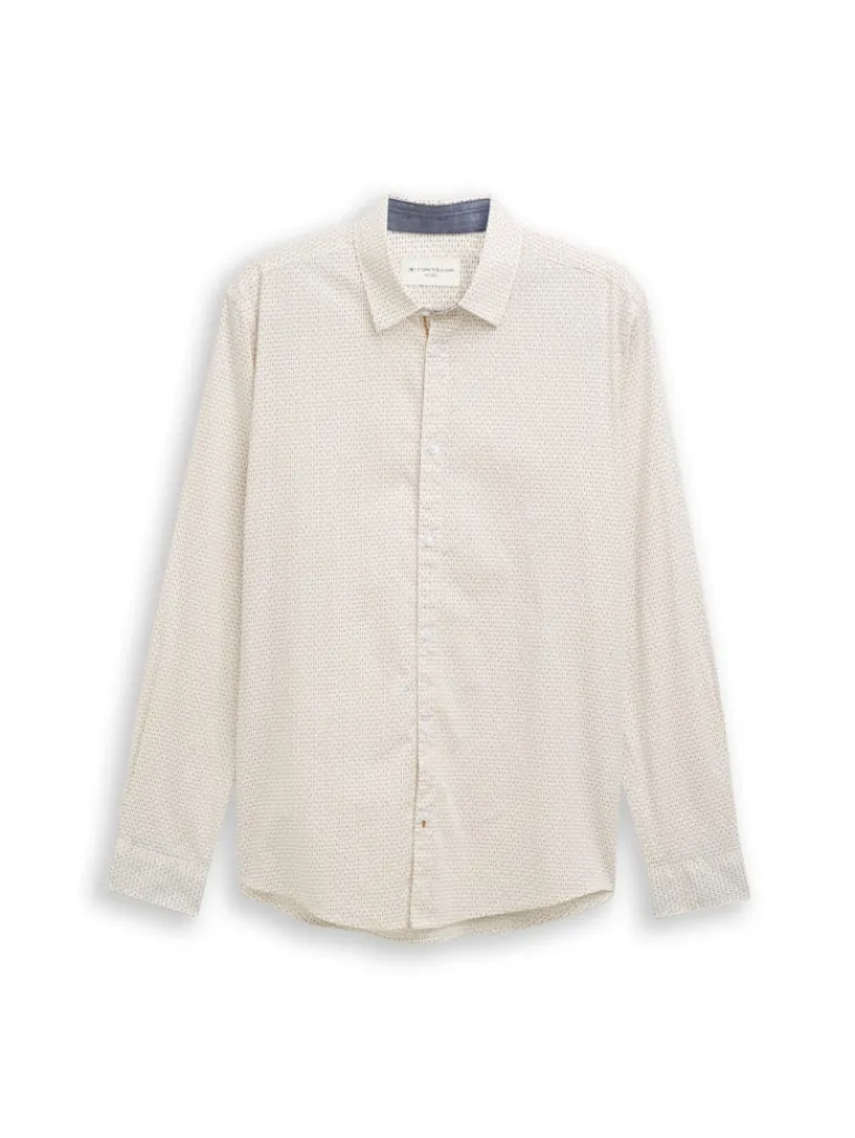 Fitted Hemd mit Muster white mini spike design