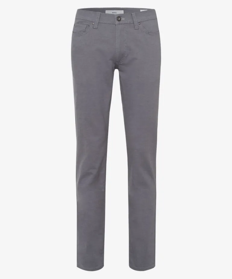 Five-Pocket-Hose in Two Tone-Optik grey