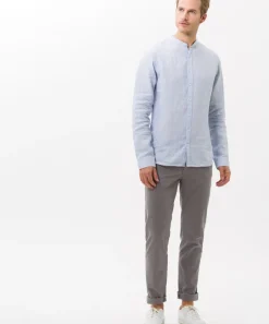 Five-Pocket-Hose in Two Tone-Optik grey