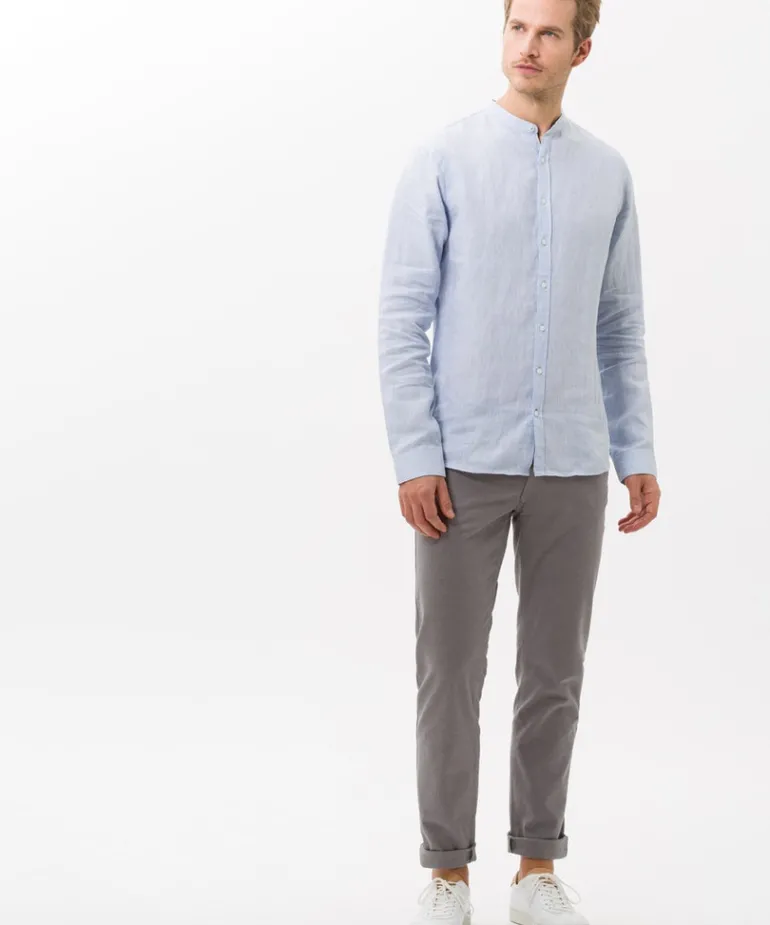 Five-Pocket-Hose in Two Tone-Optik grey