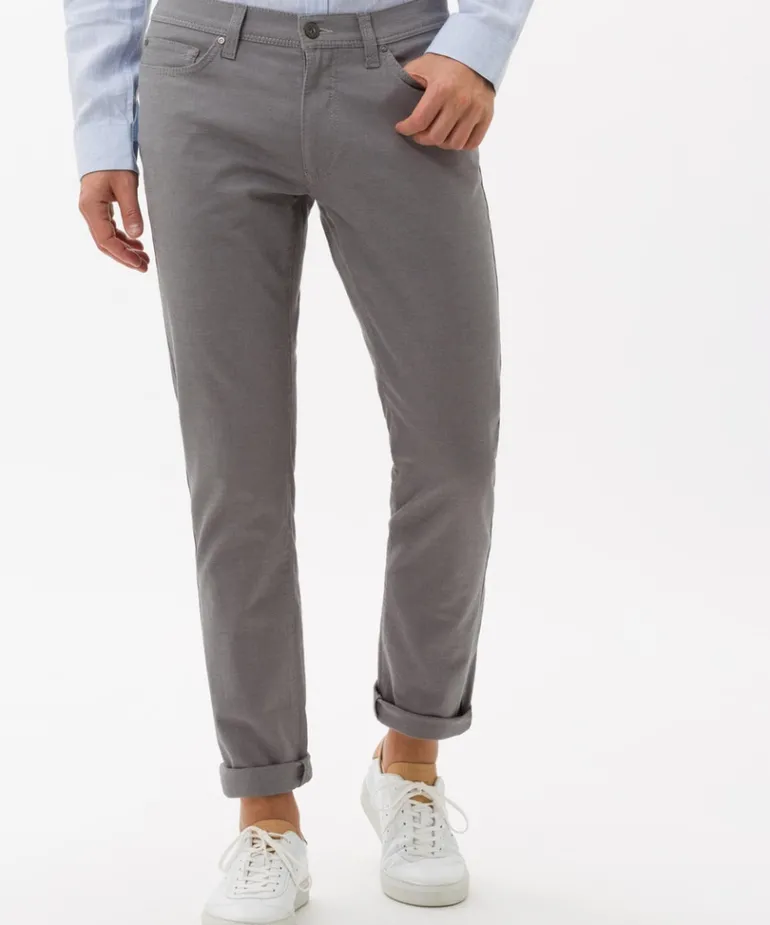 Five-Pocket-Hose in Two Tone-Optik grey
