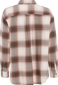 Flanellbluse aus Baumwolle rose