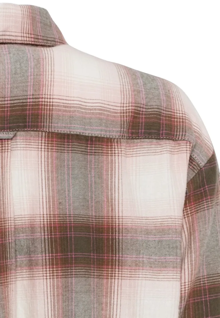Flanellbluse aus Baumwolle rose