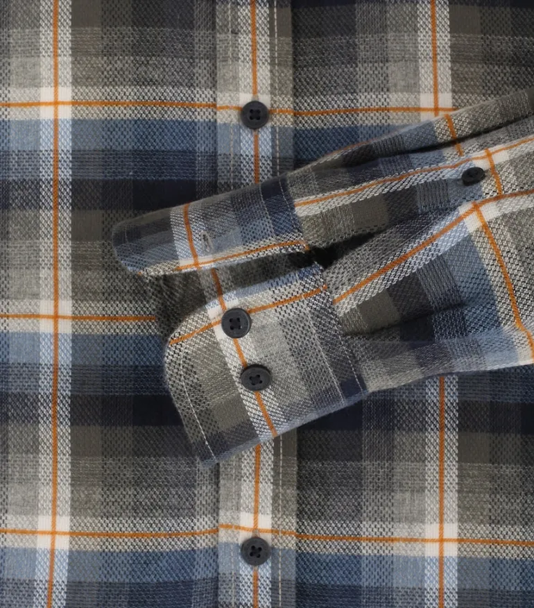 Flanellhemd blau