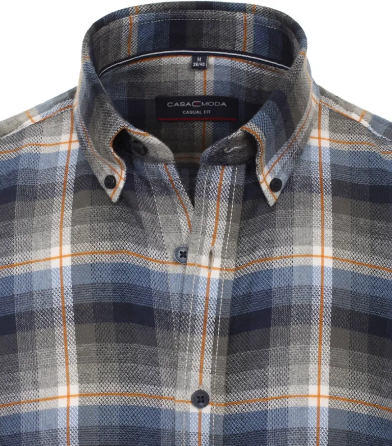 Flanellhemd blau
