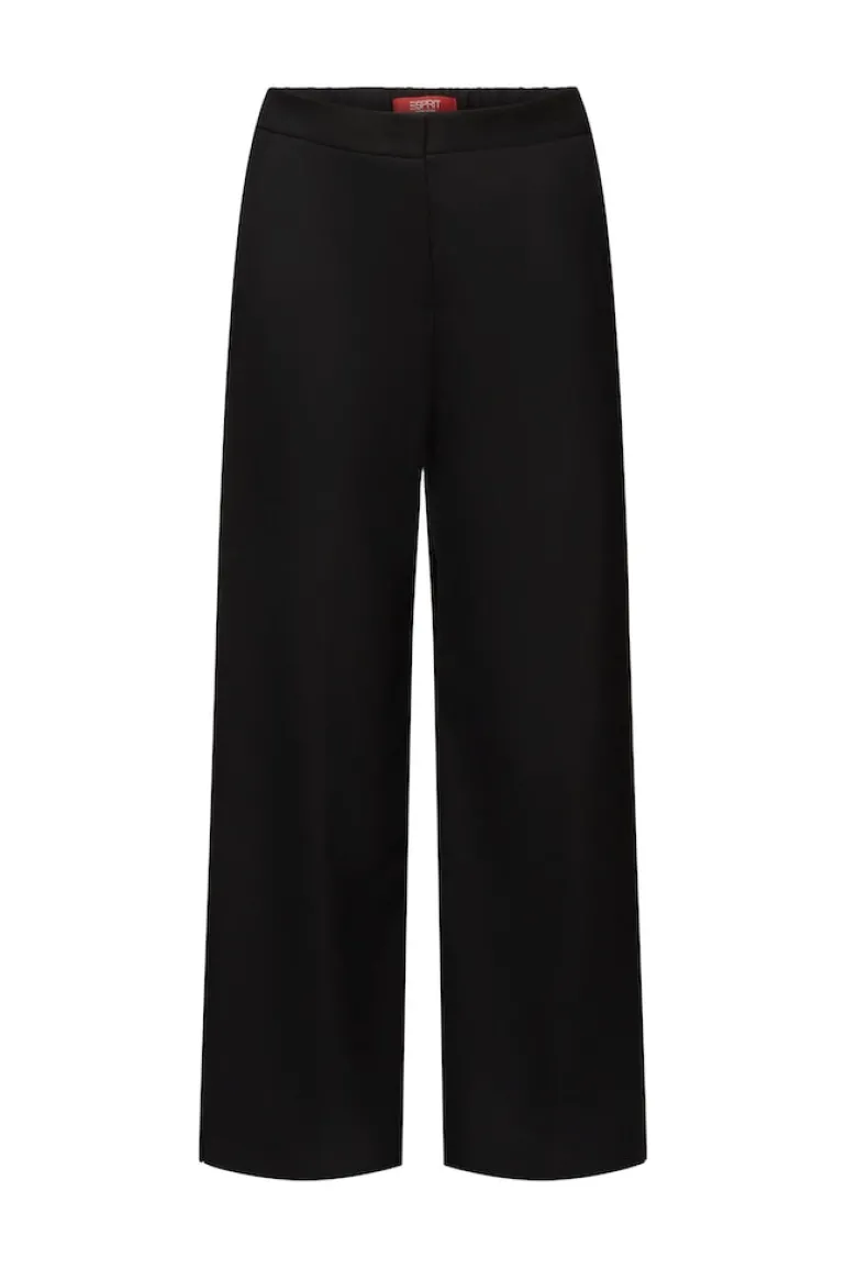 Flanellhose mit geschlitztem Beinsaum black