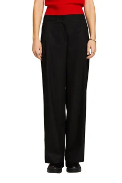 Flanellhose mit geschlitztem Beinsaum black