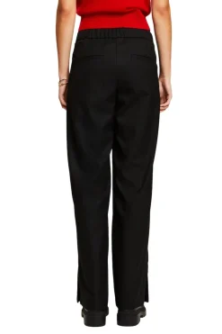 Flanellhose mit geschlitztem Beinsaum black