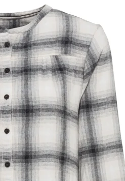 Flanellkleid aus Baumwolle grey check