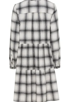 Flanellkleid aus Baumwolle grey check