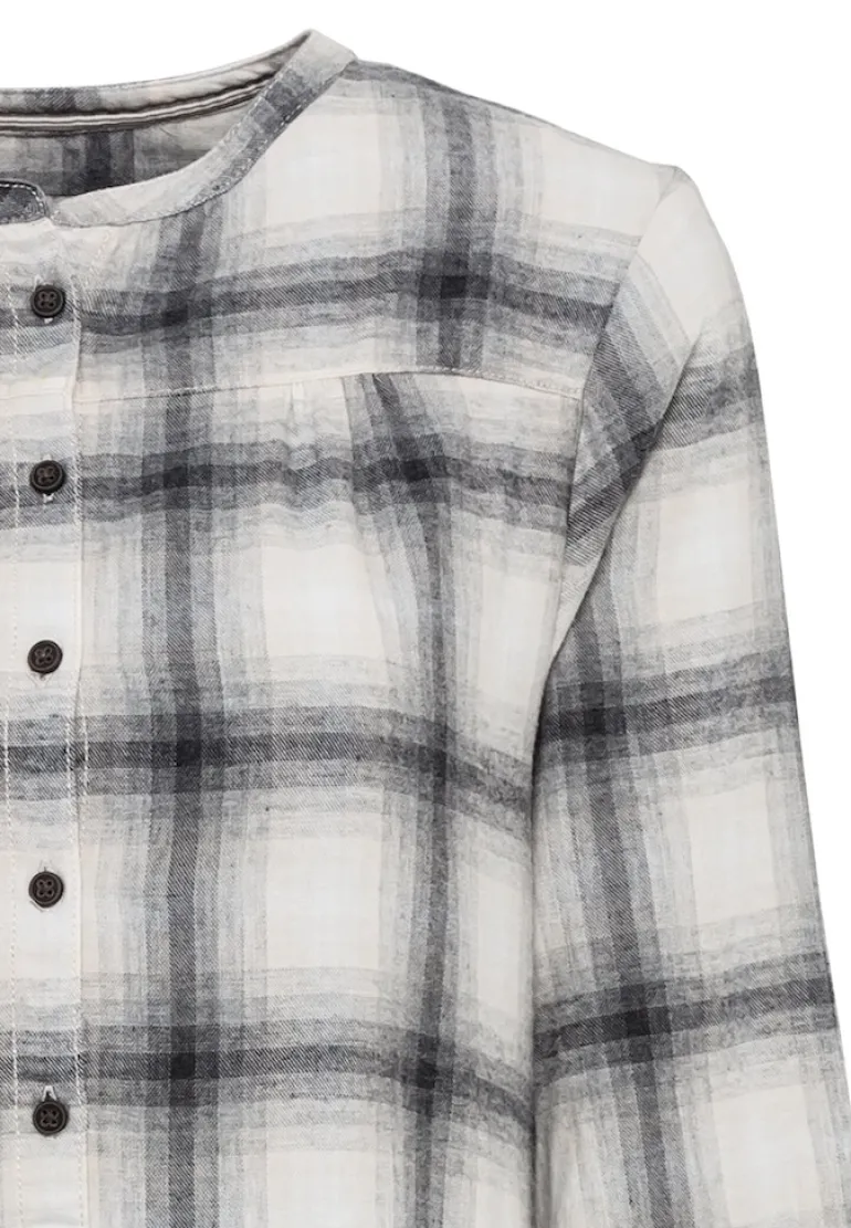 Flanellkleid aus Baumwolle grey check