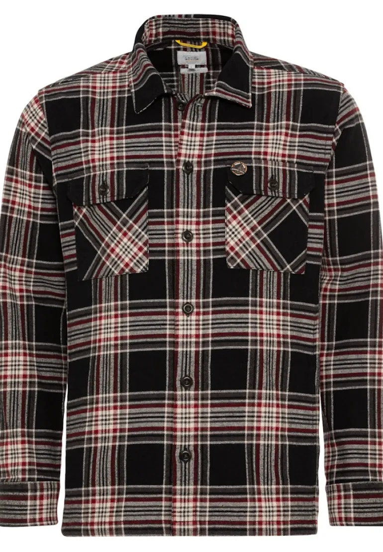 Flanell Overshirt im Karomuster anthra