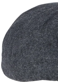 Flat Cap aus Wolle und Polyester mit Baumwollfutter rock grey