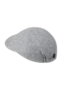 Flat Cap aus Wolle und Polyester mit Baumwollfutter stone gray