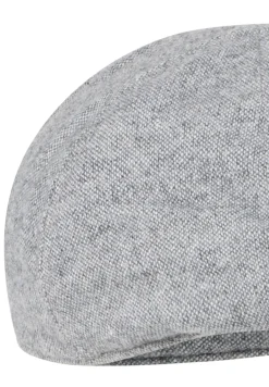 Flat Cap aus Wolle und Polyester mit Baumwollfutter stone gray