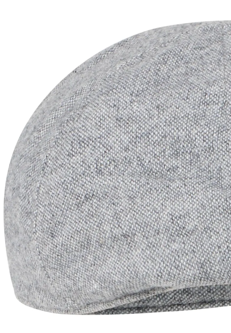 Flat Cap aus Wolle und Polyester mit Baumwollfutter stone gray