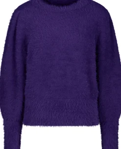 Flauschiger Pullover dark purple