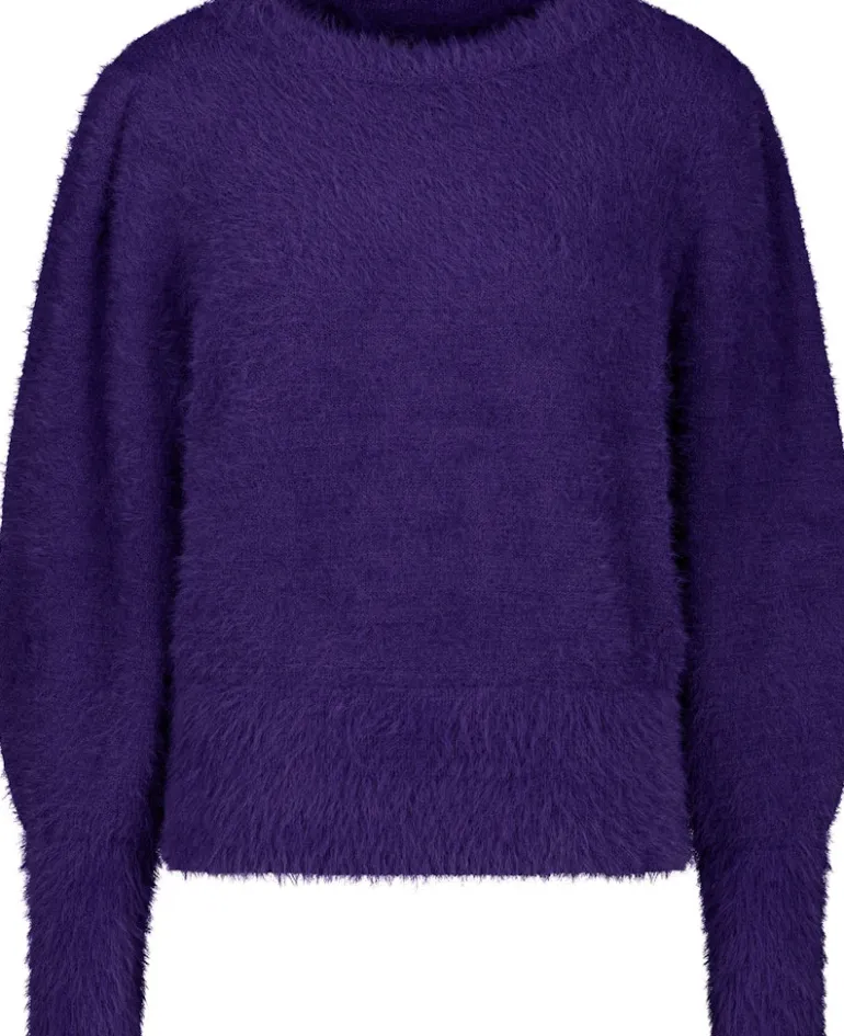 Flauschiger Pullover dark purple