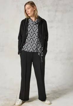 Flauschiges Shirt mit Print charcoal grey melange