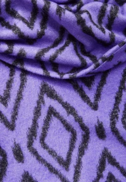 Flauschiges Shirt mit Print lilac melange