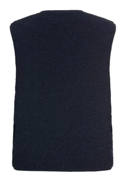 Fleece-Weste mit Knopfverschluss navy