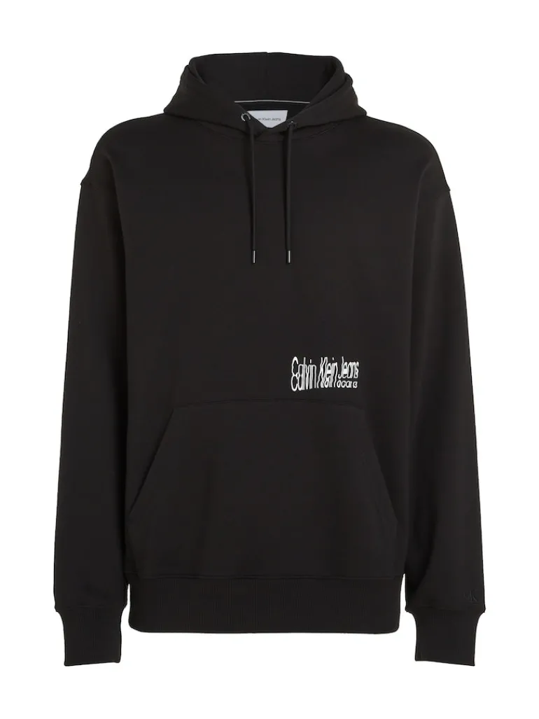 FLORAL GRAPHIC HOODIE ck black