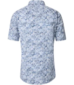 Freizeithemd Kurzarm blau