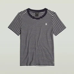Front seam stripe r t wmn osaka blue-lt chalk stripe