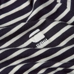 Front seam stripe r t wmn osaka blue-lt chalk stripe