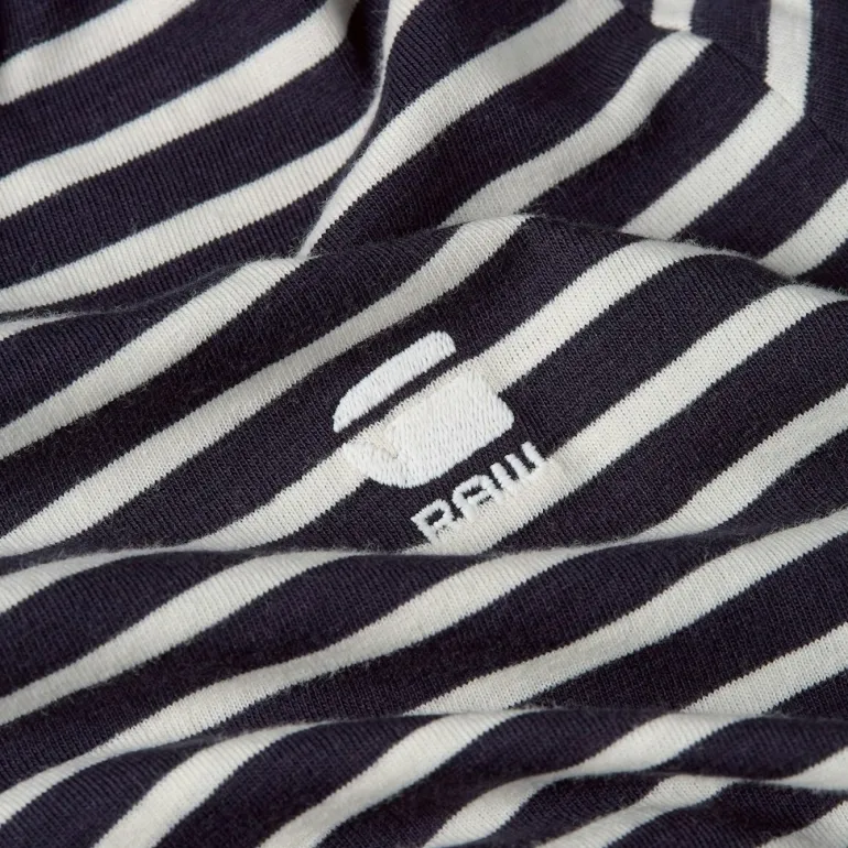 Front seam stripe r t wmn osaka blue-lt chalk stripe