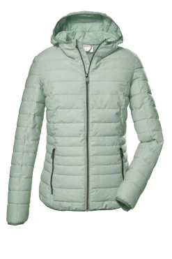 Funktionsjacke in Daunenoptik mit Kapuze 00785 hellmint