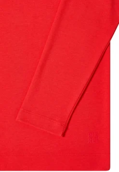 Funnelneck Shirt in Unifarbe pumpkin orange
