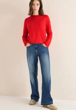 Funnelneck Shirt in Unifarbe pumpkin orange