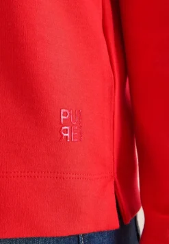 Funnelneck Shirt in Unifarbe pumpkin orange
