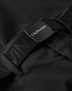 GARMENT DYE BELTED SHORTS ck black