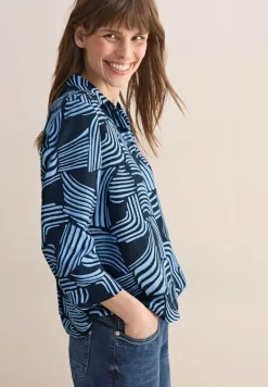 Gemusterte Bluse universal blue