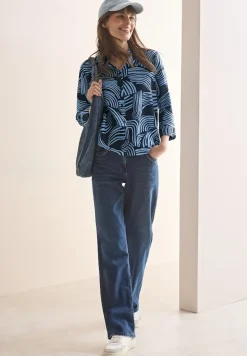 Gemusterte Bluse universal blue
