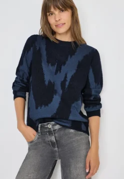 Gemusterter Pullover urban dark blue