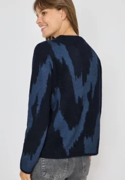 Gemusterter Pullover urban dark blue