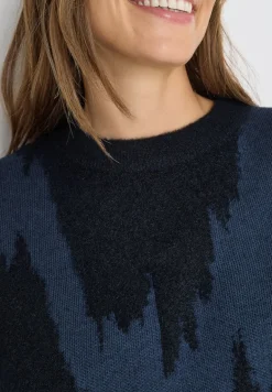 Gemusterter Pullover urban dark blue