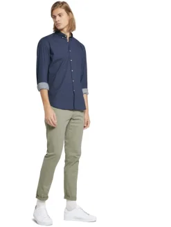 gemustertes Hemd navy dot cross print