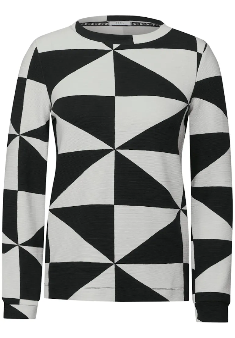 Gemustertes Ottoman Shirt black