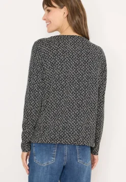 Gemustertes Tunika-Shirt light greige