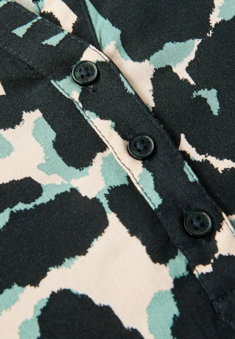 Gemusterte Tunika ink green