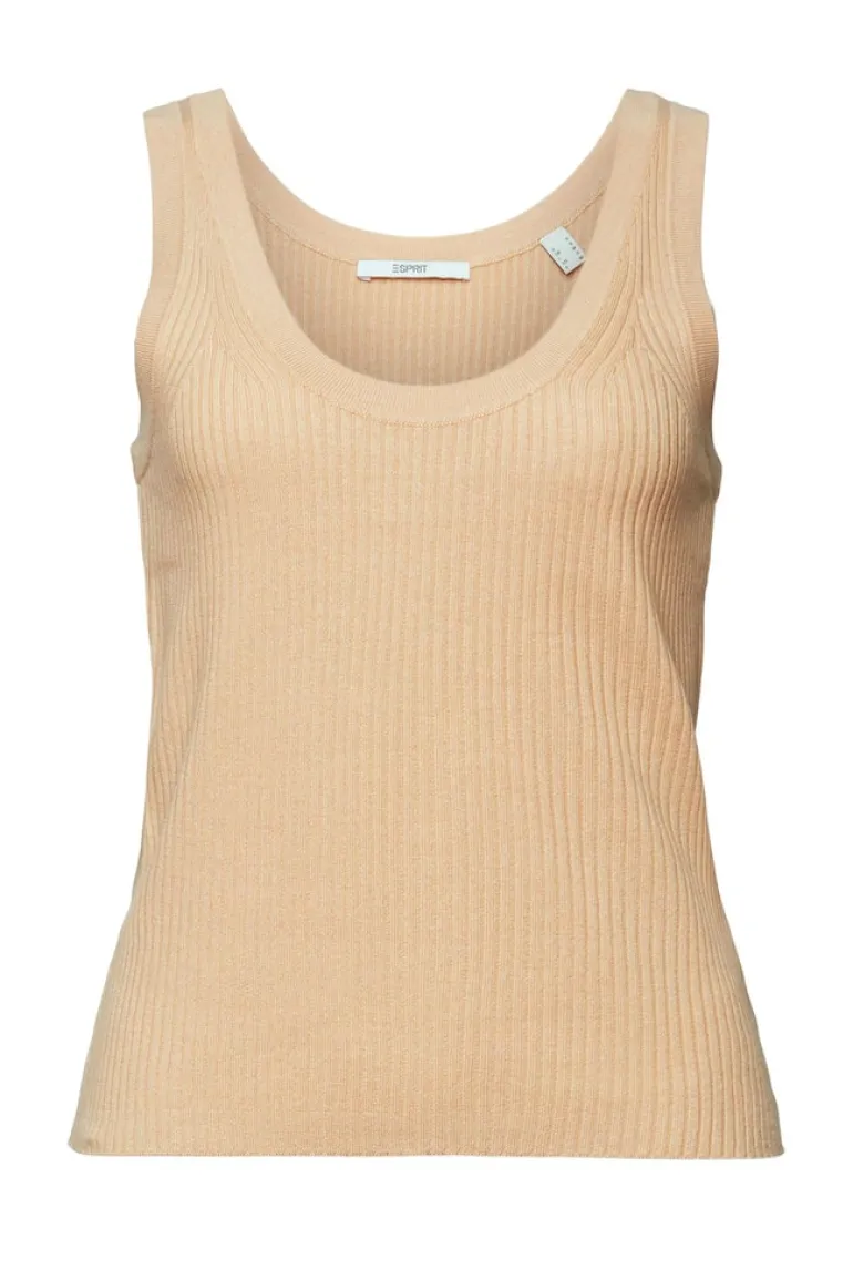 Gerippter Pullunder, Leinenmix sand