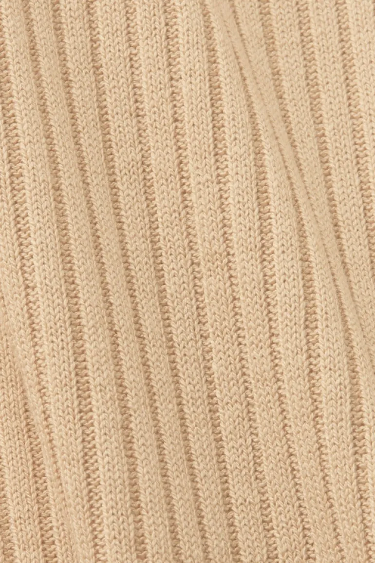 Gerippter Pullunder, Leinenmix sand