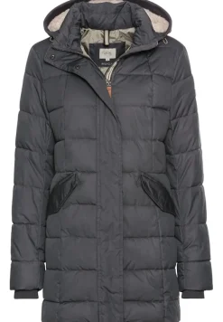 Gesteppte Jacke mit abnehmbarer Kapuze charcoal
