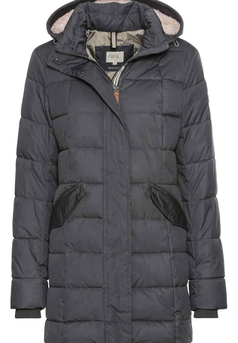 Gesteppte Jacke mit abnehmbarer Kapuze charcoal