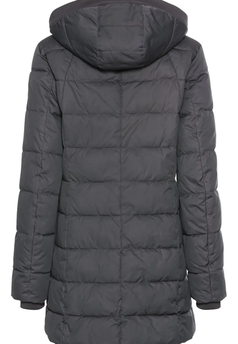 Gesteppte Jacke mit abnehmbarer Kapuze charcoal