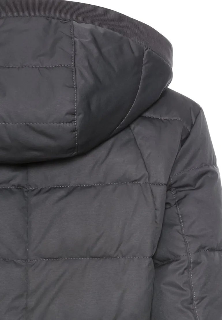 Gesteppte Jacke mit abnehmbarer Kapuze charcoal